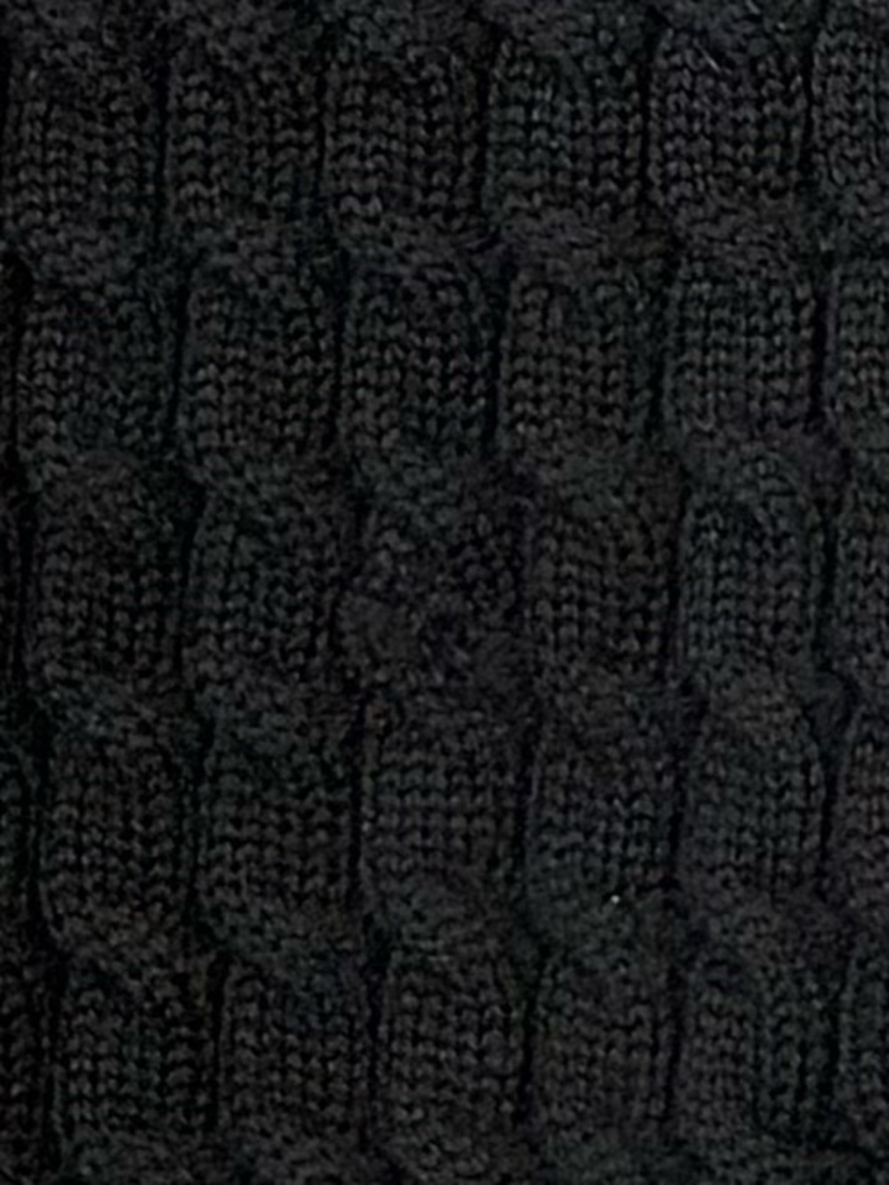 Vintage J Peterman Wool Vest Cable Knit Black Italy Preppy Academia L - Picture 7 of 8